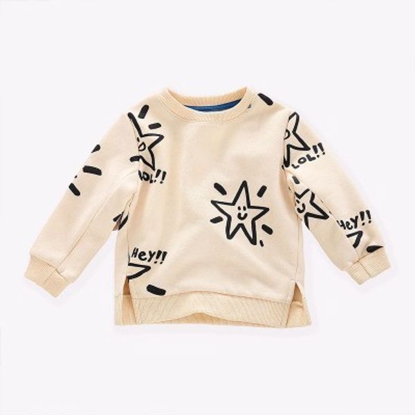 

kids hoodies thicken star print sweatshirts for girls boys pullover child jacket casual long sleeves toddler baby shirt clothes t200413, Blue