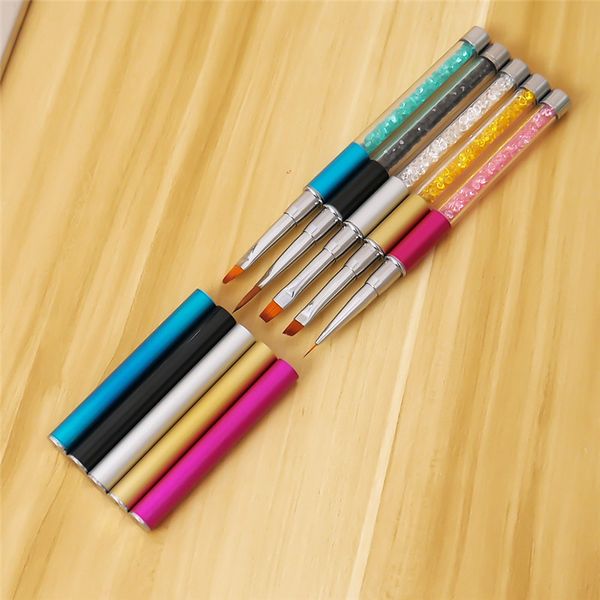 

1pc professional nail art design brush pen drawing lines painting carving gradient uv gel salon beauty nail tools, Yellow
