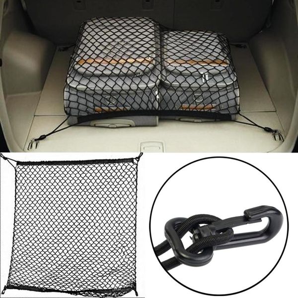 

70x70cm car trunk boot string bag elastic nylon rear cargo tidy net storage organizer luggage suv nets universal