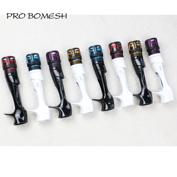 

pro bomesh 1set aluminum locking nut+3k carbon spray painted casting reel seat set diy rod building component repair accessory
