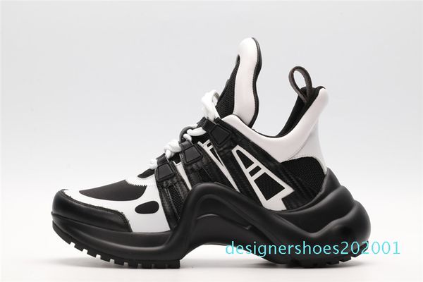 

mens archlight platform sneakers fashion luxury paris silver black white genuine leather soft tpu casual dad shoes 35-44 d01