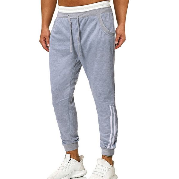 

men's sports running casual pants jogging pants loose straight sports gym exercise jogging color, Black