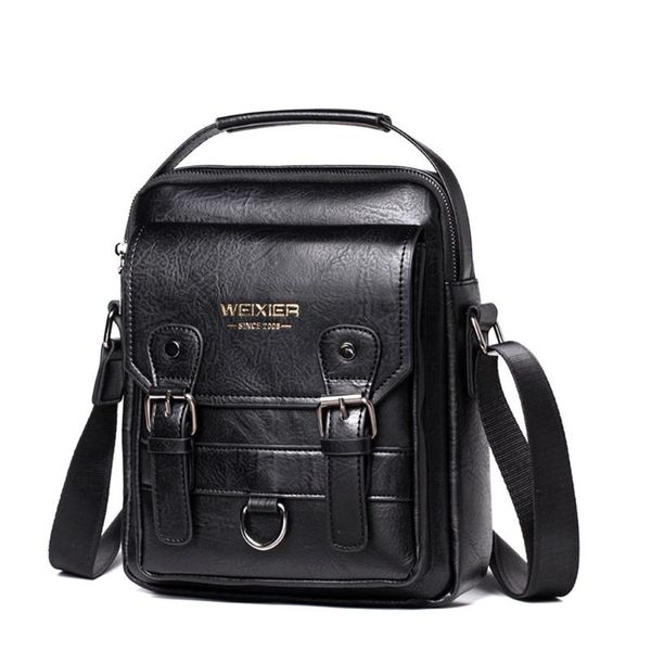 

men's bag shoulder leather crossbody men vintage solid color bags designer man bag crossbody bags retro zipper handbags #r15