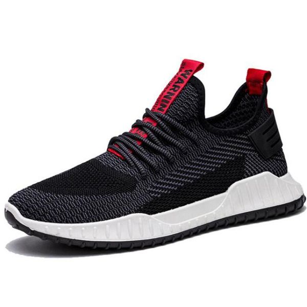 

spring and autumn tide shoes breathable sneakers shoes men's casual flying woven men's mens casual, Black