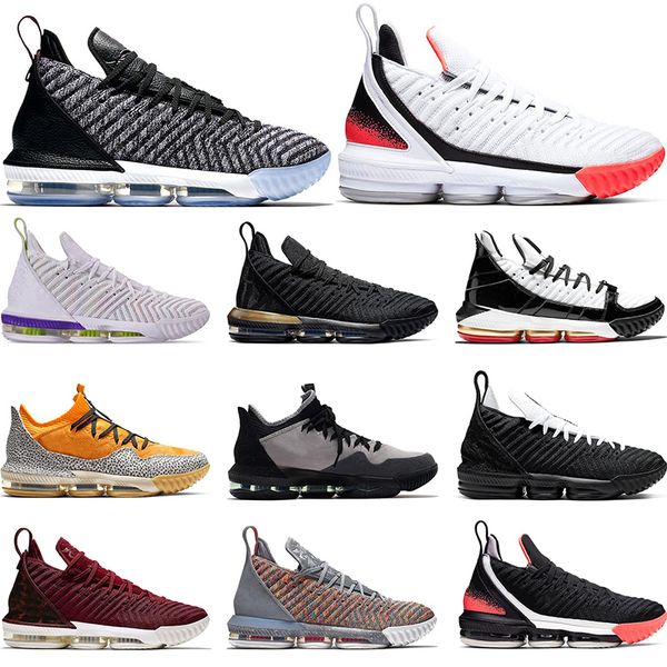 

2019 new designer 16s james mens basketballs shoes remix superbron lava oreo im king equality home martin mens sports sneakers size7-12, White;red