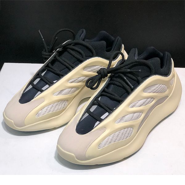 

glow in the dark kanye 700 running shoes men women shoes azael white alvah sneakers sport trainer with box, White;red