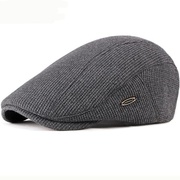 

ht2646 beret cap new autumn winter hat caps for men women adjustable ivy newsboy flat cap solid knitted hat berets, Blue;gray