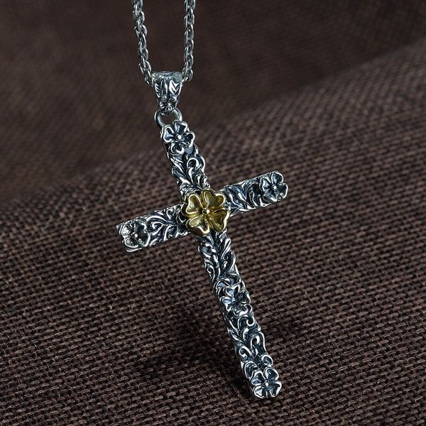 

925 sterling silver orthodox cross pendant male stone personalized prayer jewelry