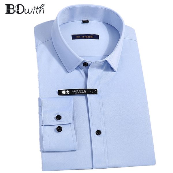 

new arrival black solid shirts for men long sleeved shirt male social business dress work men business shirts formal 4xl, White;black