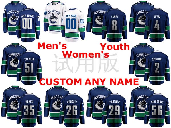 

vancouver canucks jerseys josh teves jersey chriser tanev troy stecher luke schenn ashton sautner ice hockey jerseys custom stitched, Black;red