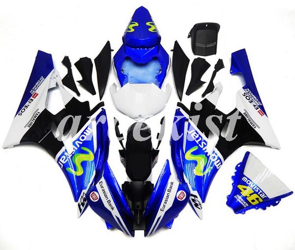 

новый abs инъекция мотоциклов обтекатели комплект, пригодный для yamaha yzf-r6 2006 2007 06 07 r6 синий зеленый