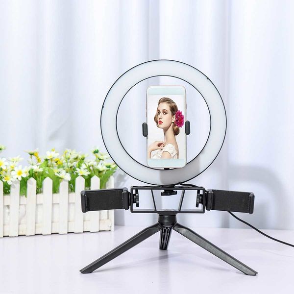 

freya led ring light dimmable lamp stand holder makeup phone camera pgraphy for selfie makeup live 2800-6500k usb plug