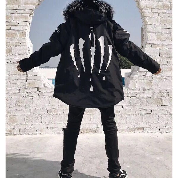 

2019 new men parkas winter jacket and coat mens parka padded thick warm coats outwear overcoat chaquetas hombre invierno lbz122, Tan;black