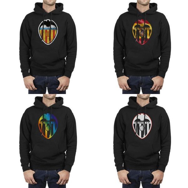 

fashion men valencia cf los ches vcf pure white black winter hoodies,sweatshirt casual drawstring make hoodies gay pride rainbow flag