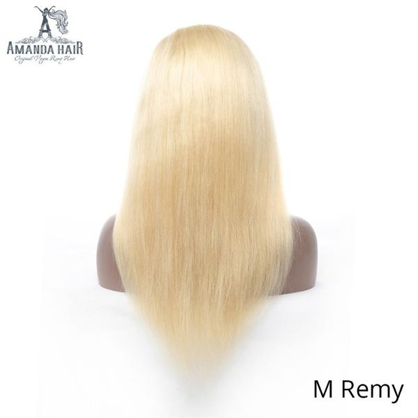 

аманда прозрачное кружево полное кружево парики волос #613 150% плотность полный парик человеческих волос с ребенком preplucked hairline, Black;brown