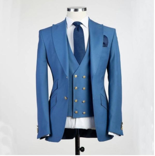 

handsome groomsmen peak lapel groom tuxedos mens wedding dress man jacket blazer prom dinner 3 piece suit(jacket+pants+tie+vest) b264, Black;gray