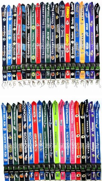 

20pcs/mix rugby team logo lanyard for mp3/4 cell phone key chain lanyards wholesale p008