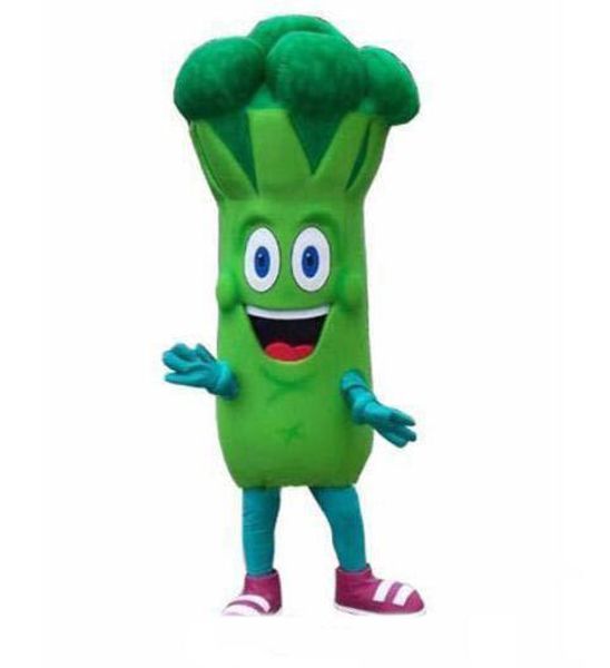 2018 Hot new Halloween Broccoli Costume della mascotte Verdure del fumetto Anime personaggio a tema Festa di carnevale di Natale Costumi di fantasia Vestito per adulti