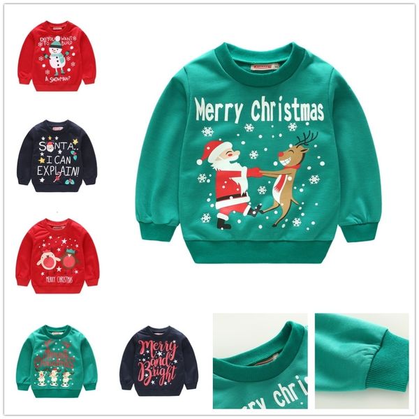 Neonati maschi Felpe Abbigliamento per bambini Costumi natalizi Cotone Bambini T-shirt Ragazzi Maglione Ragazze Maglioni Camicetta Pullover Jersey T191108