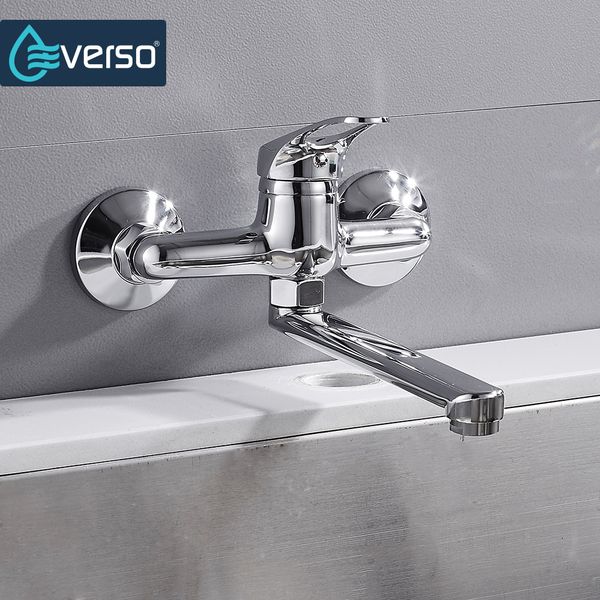 

wall mounted kitchen faucet rotate vegetable basin faucet cold water mixer mop pool tap sink torneira double holes