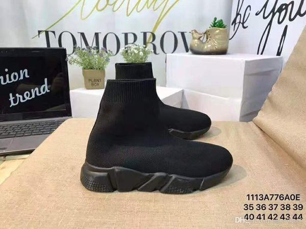 

2020 paris speed trainer black red high casual sock shoes men women fashion designer sneakers eur36-45