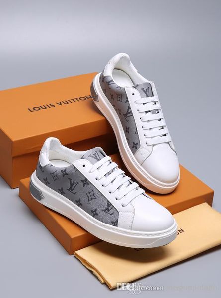 

8 louis vuitton gucci luxury men women casual leather walking sports trainer sneaker running shoes to box 80, Black