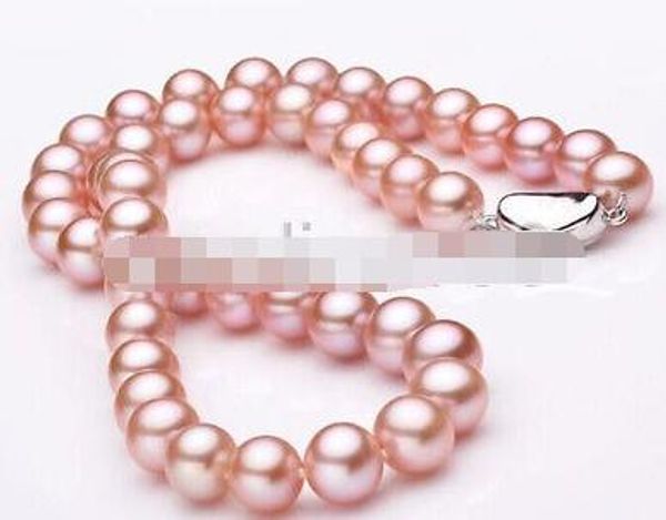 

9-10mm round south sea pearl necklace 18 ", Silver