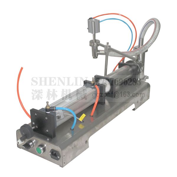 

shenlin semi-automatic filling machine liquid filler pneumatic packing machine 250ml, 300ml, 500ml water filling