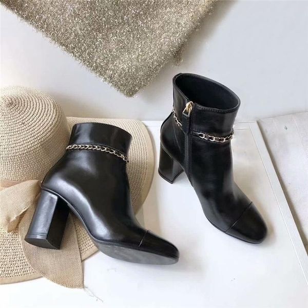 

2020 authentic martin calfskin ankle boots limited women lace up leather black high heels boots g35008 x53109 94305 athletic heels with bo