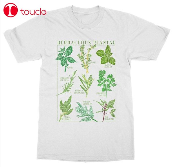 

2019 new brand herbs t-shirt botanical garden plant print art botany bloom fruit flower grow t shirt sweater, White;black
