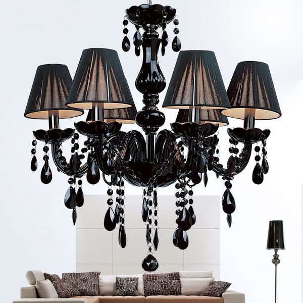 

modern lustre led crystal chandeliers lighting black crystal ceiling lamps luminaria kitchen light fixtures avize