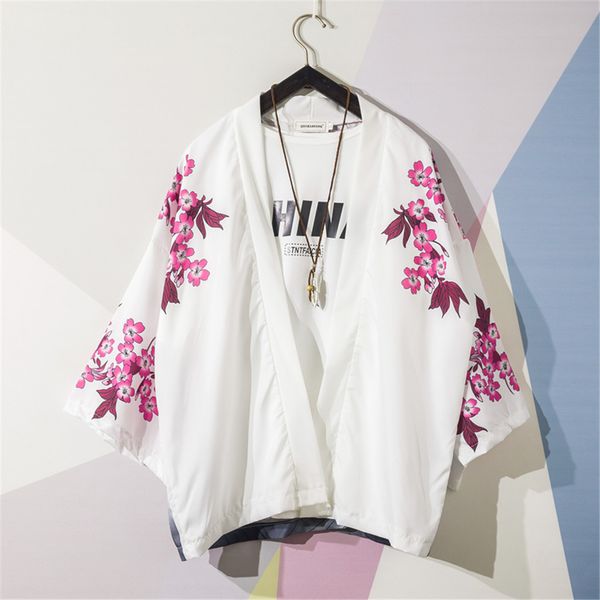 

summer men shirt fashion men shirt long sleeve casual printing beach long-sleeve male blouse streetwear camisa masculina, White;black