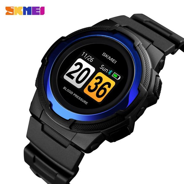 

skmei creative smart watch men digital watches multi-function color display 3bar waterproof bluetooth watch erkek saat 1438, Slivery;brown