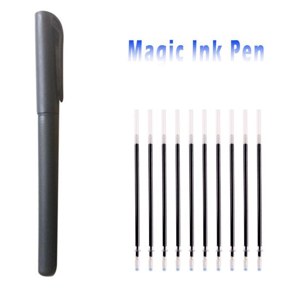

magic ball pen blue ink invisible disappear slowly in minutes writting pen fantasy gift magic gel pens