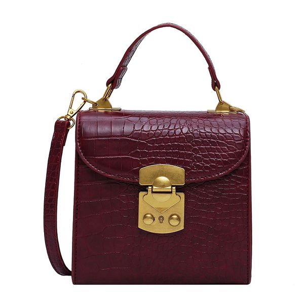 

2020 new mini stone pattern u leather crossbody bags for women lock designer shoulder fashion messenger bag travel handbags