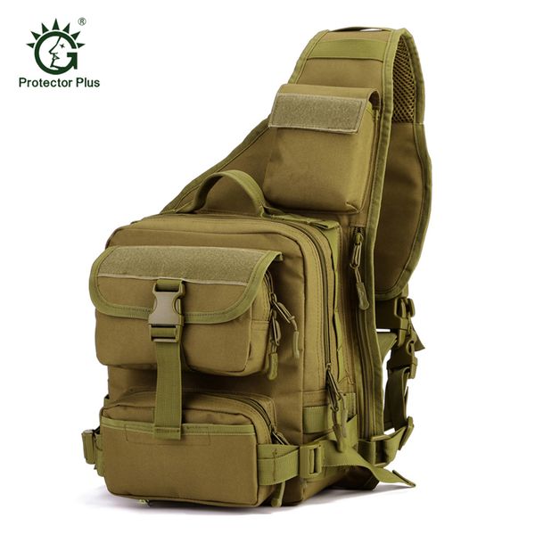 

men 1000d nylon tactical travel riding cross body messenger shoulder backpack sling chest waterproof bag