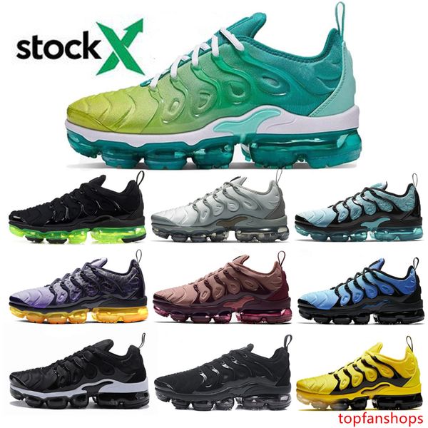 

tn plus geometric active fuchsia black men women running shoes grid print be true bumblebee game royal trainers sports sneakers 36-45