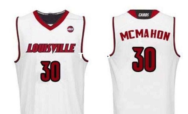 

men louisville cardinalss ryan mcmahon #30 college real embroidery jersey size s-4xl or custom any name or number jersey, Black;red