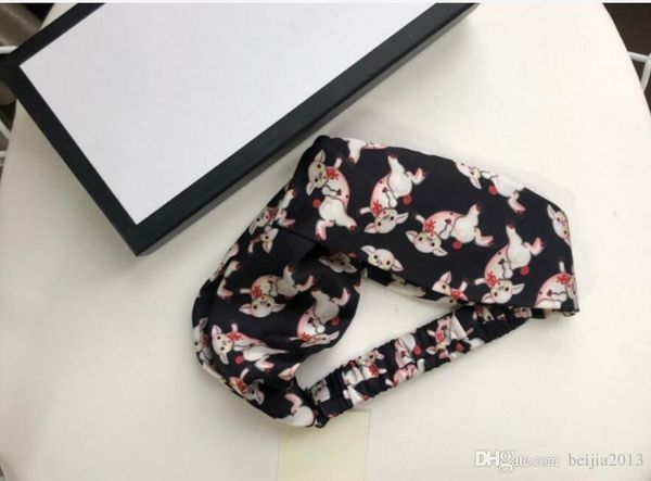 

designer summer cool elastic headband for women luxury hair bands head scarf headwraps accessiors gifts cute pig strawberry new