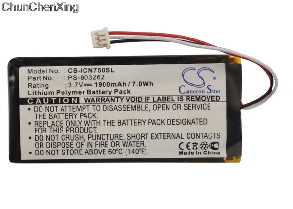 

cameron sino 1900mah battery ps-803262 for navman icn720, icn750