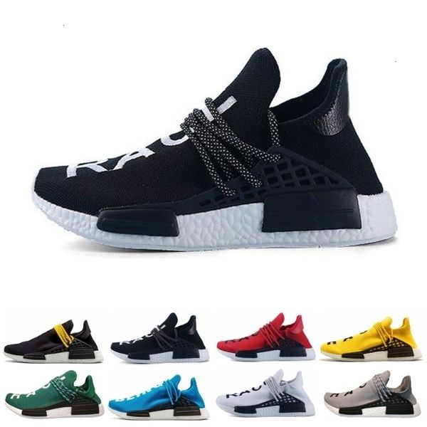 

2019 human race trail running shoes men women pharrell williams hu yellow black white red green grey blue sport runner sneaker
