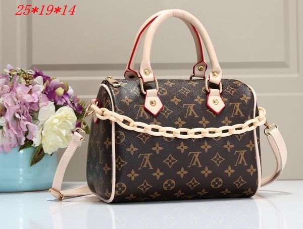 

new designer shoulder bag luxury handbag louιs v ladies brand printed fashion shoulder bag pu shopping crossbody bag, Black