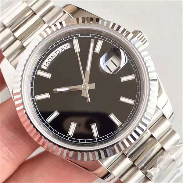 

mens watches with daydate automatic mechanical designer mans casual stainless steel montre watch wwristwatche, Slivery;brown