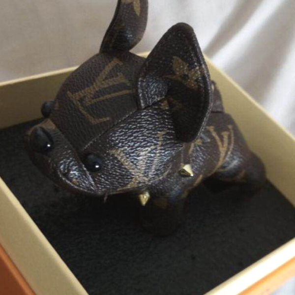 

louis vuitton keychain дизайнер с подарочной коробкой 3 цвета собака мода брелок высокое качество цепи мешок украшения брелки бесплатная дос, Silver