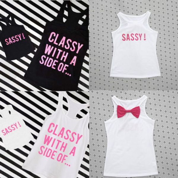 

family t-shirt clothes women baby kids letter matching shirt vest tee, Blue