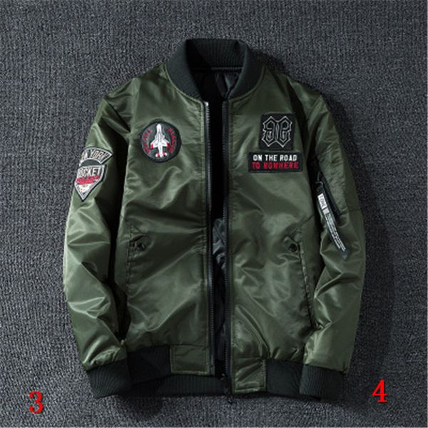 

mens designer jacket casual thick flight suit fashion men autumn and winter jackets coat large size mens streetwear clothing4, Black;brown
