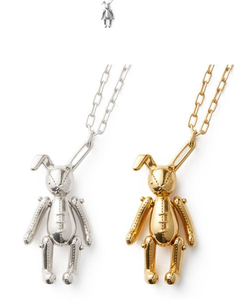 

2019 AMBUSH BUNNY CHARM Ожерелье Медведь Кролик ЗОЛОТО И СЕРЕБРО