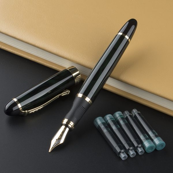 

jinhao x450 fountain pen iraurita golden clip pens caneta business pen for writing 18 kgp nib ink office supplies