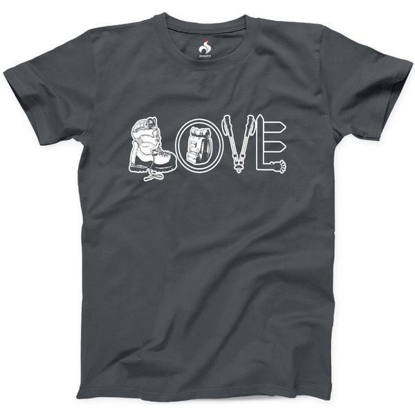 

love hiking tshirt 100% cotton new mens tee nature outdoors camping t-shirt2019 men's fashion hipster tees summer mens, White;black