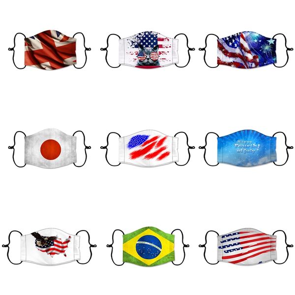 

высококачественные проектировщик маски для лица толстые 3-layer нетканые маски с earloops домашнего использования удобные маски рот free # 6